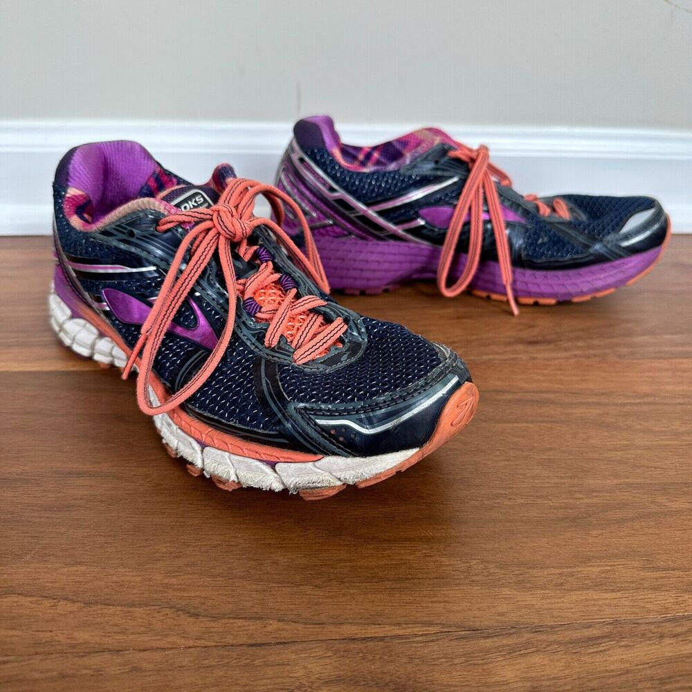 Brooks Womens Adrenaline GTS 15 1201741B458 Running Shoes Sneakers Black Sz 8B